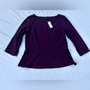 Ann Taylor Peplum Tshirt Material Top